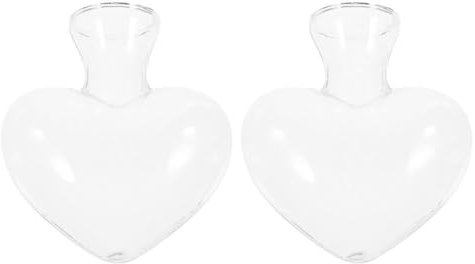 POPETPOP 2 Stück Hydrokultur-Glasvase Herzförmige Glühbirnenvase Pflanzenterrarien Luftpflanzenhalter Vermehrungspflanzer
