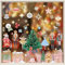 AIBIIN Weihnachts-Fensteraufkleber - Cartoon-Nussknacker, Rosa, für Zuhause und Party-Dekorationen, Doppelseitig, Wiederverwendbar, 8 Blatt