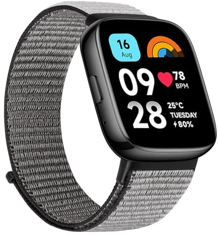 TumCez Cinturino in Nylon Sportivo Regolabile Compatibile con Xiaomi Redmi Watch 3 Active per Donna Uomo