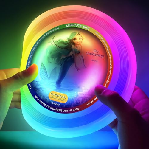 LED Wurfscheibe für Kinder – Weiches Silikon, Wasserdicht & Schwimmfähig, 60 RGB-Lichter, Wiederaufladbar – Perfekt für Poolpartys, Outdoor-Spiele, Geburtstagsgeschenke & Camping Bullet Points