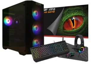 Zone Evil AMD Ryzen 5 4650G/16GB/2 TB NVMe/Windows 11 Monitor 24 Teclado Raton Auriculares y alfombriila Ordenador GamingPC