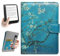 HoYiXi Universel Étui pour 6.8'',7 E-Book Reader Compatibilité Pocketbook/Tolino/Sony/Kindle Paperwhite/Kobo Clara HD/Kobo Clara 2E,6-7 Pouce eReader Cover Case, Fleur