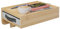 Relaxdays Nachttisch klemmbar, Bambus, HxBxT: 14x37x26,5 cm, Schublade, Getränkehalter, Bettablage zum Einhängen, Natur