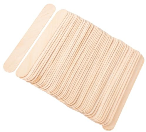 ANTETOK 50 Palitos de Madera para Lollipops, 150mm Palitos Helado para Manualidades, Premium Popsicle Sticks para Proyectos DIY, Creaciones Caseras y Etiquetas para Plantas