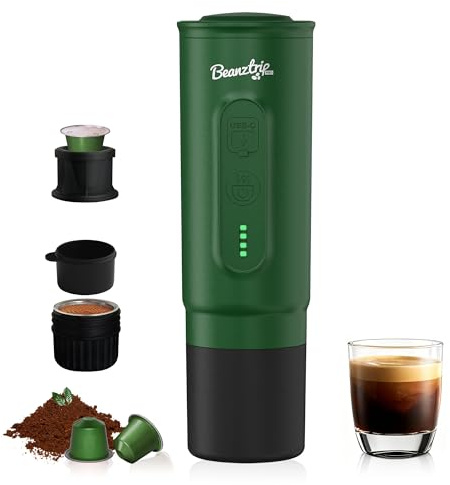 H02 PRO 2-in-1 Tragbare Kaffeemaschine mit Akku, 20 Bar, Selbsterhitzung, USB-C, kompatibel mit NS-Kapseln & gemahlenem Kaffee, Mini Campingkaffeemaschine für unterwegs, Wohnmobil – Geschenk Vatertag