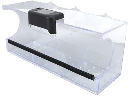 Fdit Vogelfutterhaus mit Transparentem Fenster, Solarbetriebenes LED-Licht, Langlebiges Material, Leicht zu Reinigen für Naturliebhaber, Terrasse und Balkon
