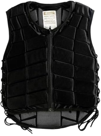 Jorzer Chaleco para Montar a Caballo Chaleco Protector de Seguridad con absorción de Impactos con Cremallera Correa Ajustable Ecuestre Suave y Transpirable para Mujeres Niños Niñas Armadura Estilo 2-