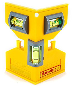 Swanson Tool Co PL001M Magnetische Pfostenwaage gelb inkl. elastischer Schlaufe für freihändiges Arbeiten