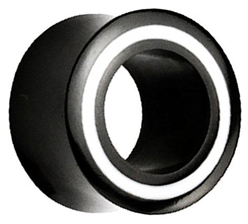 Piersando Flesh Tunnel Ohr Plug Piercing Ohrtunnel Ohrpiercing Organic Horn Schwarz Weiß Inlay 16mm