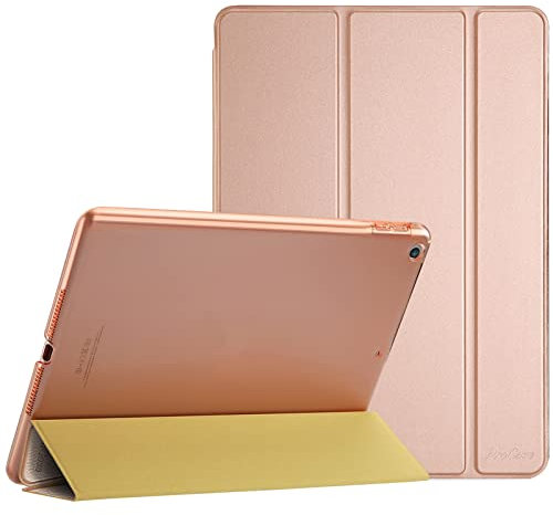 ProCase Smart Case for iPad 6th/iPad 5th Generation/iPad 9.7 Inch Case 2018 2017(Model: A1893 A1954 A1822 A1823), Ultra Slim Lightweight Stand Case with Translucent Frosted Back -RoseGold