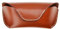 ZLYC Unisex handgefertigtes hartes Leder Kollektion Brillenetui Sonnenbrillenetui, 18,8 x 8,6 x 5,6 cm, Braun D