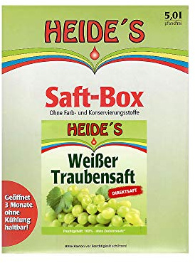 Weißer Traubensaft, 3 x 5 Liter