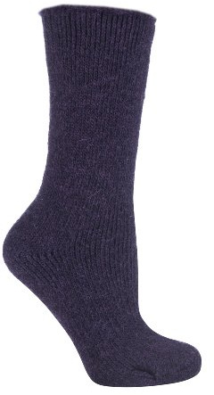 HEAT HOLDERS - Ladies Thick Winter Warm 2.7 TOG Short Cosy Thermal Wool Rich Socks (4-8 uk, Purple (S.Wool))