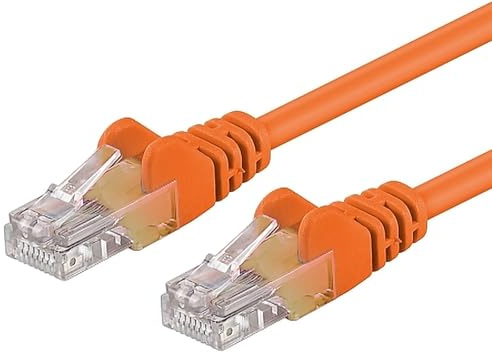 PremiumCord Netzwerkkabel, Ethernet, LAN & Patch Kabel Cat6, UTP, Schnell flexibel & Robust RJ45 Kabel 1Gbit/S, AWG 26/7, Kupferkabel 100% Cu, Orange, 1, 5m