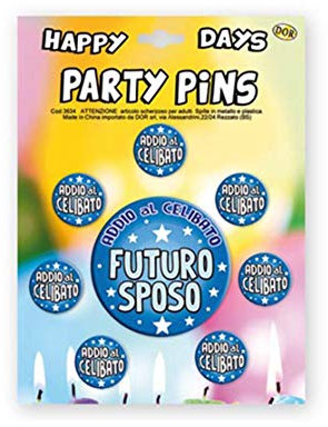 Dor Spilla Addio al Celibato Futuro Sposo coccarda Gadget Idea Regalo Set Spille