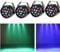 4 Stück Bühnenlicht Set 15W LED RGB Flat PAR Licht DMX Bühncht Beleuchtung 7 Steuerkanäl LED Discokugel Party Partybeleuchtung Scheinwerfer