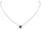 Suplight 925 Sterlingsilber Damen Mondstein Kette mit Herzform Anhänger synthetische Saphir - Geburtsstein September 45cm Kristall Halskette Blauer Zirkonia Modeschmuck für Mädchen Frauen