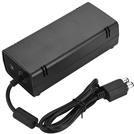 Adaptador de Fuente de alimentación, Cargador de Bloque de Fuente de alimentación, CA 100V - 240V Negro Universal para Xbox 360 Slim(European Standard 110-240V)