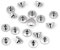 20 pièces réparation vis post attache ronde tête plate Chicago vis boutons métal clou Rivet goujons avec vis fendues pour relier bricolage cuir artisanat(6.5mm)