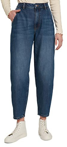 TOM TAILOR Denim 1030939 Barrel Mom Fit Jean vintage Femme ,10119 - Used Mid Stone Blue Denim ,XL