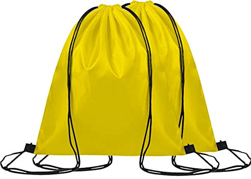 OPAHUTER 2 Stück Kordelzug Turnbeutel, Wasserdichte Kordelzugbeutel PE Schnur Sportbeutel Schwimmtasche Trainertasche Ordelzug Rucksack Tasche für Schule, Fitnessstudio, Reisen