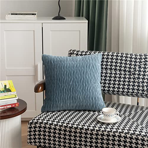 Nunubee Plissee-Kissenbezug geometrisches 23D-Muster dekorativer Kissenbezug für Bauernhaus-Schlafsofa 45 * 45cm