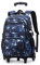 ANSIEDIO Kinder Trolley Rucksack mit Rollen Rolling Schultasche für Mädchen Jungen Schüler Kindergepäck Reisegepäck Laptop Reise Kindertrolley Reisekoffer (Königsblau)