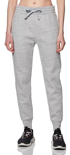 Under Armour Women's Standard Rival Fleece Joggers, (012) Mod Gray Light Heather / / White, Small Tall