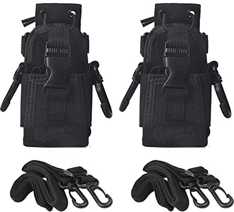 CYSSJF Radio Holder Walkie Talkie Holder Adjustable Shoulder Strap Multi-Function Pouch Case Holder MSC-20C for Kenwood Yaesu Icom Motorola Baofeng UV5R UV82 TYT UV5RA HYT Retevis H777 (2pcs)