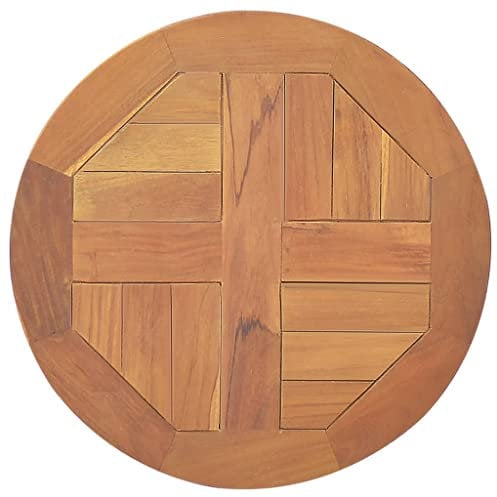 Bussandri Exclusive - Tischplatte rund 2,5 cm 40 cm massiv Teakholz