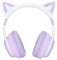 Sxhlseller Auriculares para Juegos, Auriculares con Orejas de Gato, Auriculares de Música Plegables con Luz LED para Gatos, con Luz LED para PC, Computadora Portátil, Mac, Teléfono (Púrpura)