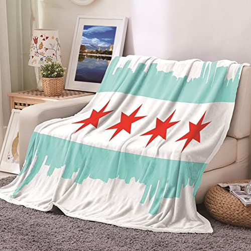 Wohndecke Groß, Kuscheldecke Personalisiert Warm Rot Sofaüberwurf Flanell Sechszackiger Stern Sofadecke Couchdecke 80X120CM