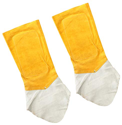 Jojomis Polainas de soldadura de cuero elástico para soldador