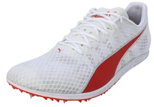 PUMA Herren Evospeed Distance 11 Track and Field Shoe, White Red-Metallic Silver, 45 EU