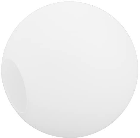 OSALADI Table Light Lampshade Chandelier Accessory Milky White Round Frosted Glass Globe Lamp Shade Cover for Bedroom Living Room 18CM