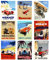 Artery8 Collection of Vintage Grand Prix Adverts Monaco Set of 9 Unframed Wall Art Prints Bathroom Bedroom Aesthetic Auto Motor Car Racing A4
