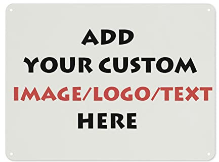 Letrero de metal personalizado Señalización personalizada-Placa Decoración de la casa - Letreros de pared de hojalata personalizados Decoración con logotipo de texto de imagen