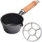 Mini Padella Antiaderente 10 cm Mini Padella Antiaderente Piccola Mini Padella Antiaderente Con Manico In Legno con Telaio Della Stufa a Gas per Campeggio, Olio Caldo, Latte Caldo (11 * 5cm)