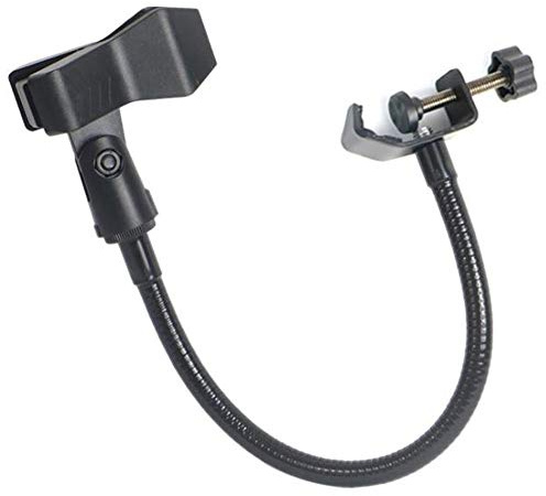 Wlauqueta Flexible Swan Neck Microphone Stand with Desk Clamp for Radio Broadcasting Studio, Live Equipment