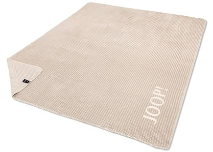 Joop! Wohndecke Woven Baumwollmischung Creme Größe 150x200 cm