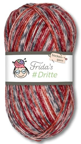 Frida's Wollhaus Frida's 100 g #Dritte Sockenwolle Wolle Garn Stricken Häkeln Schurwolle 10 Farben (FW-160-02)