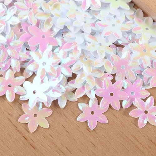 Sechseckige Pailletten in Blumenform, 12 mm, mit Loch, DIY-Material, Kostüm-Requisiten, Material, Kleidung, Tasche, Schuhe, Dekoration, 200 Stück