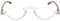 ABETOS Half Frame Reading Glasses Blue Light Blocking Computer Readers Men Women Fashion Small Retro Half Moon Lens Spring Hinge Lightweight Eyeglasses, Transparent&Tortoiseshell 1.5