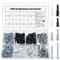 120 Pcs Tornillos y Taco de Metal para Placas de Yeso: 60 Tacos Autoperforantes para Cartón Yeso + 60 Tornillos para Fijación de Pared, Taco de Nailon para Hormigón Placas de Yeso Paneles de Yeso