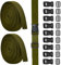 SLTAXAR Nylon Gurtband 20M x 2,5 cm Nylongurte mit 40 Paare Schnallen Nylongurt mit Schnalle Verstellbare Nylongurtband Grün Klippverschluss Rucksack Schnalle Ersatz für Rucksack Tasche Koffergurt