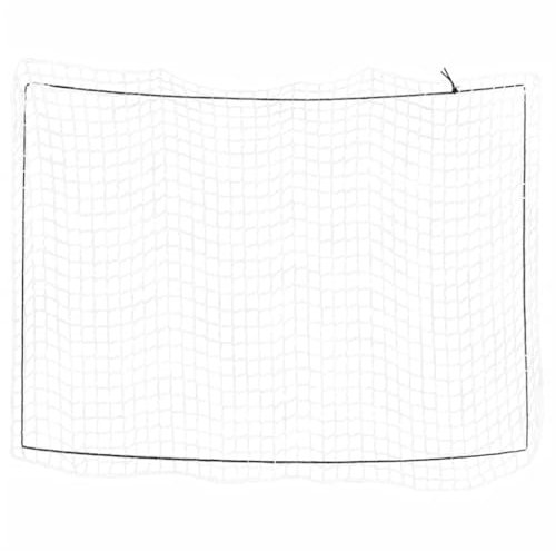 vidaXL Anhängernetz, Hängernetz mit Gummiseil, Abdecknetz für Anhänger, Transportnetz Ladungssicherungsnetz Gepäcknetz, Weiß 4x3m PP