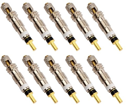10 Pezzi Nucleo Valvola Presta, Valvola Presta, Nucleo Valvola Bici, Kit Sostituzione Valvola, Valvole Tubeless, Valve Core Remover Repair Tool, Adatto per Mountain Bike e Bici Pieghevoli