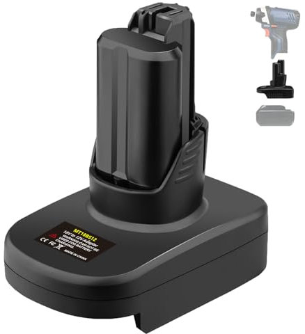 JJXNDO Akku Adapter für Makita 18V Akku Convert to für Bosch 10.8V/12V Li-Ion Elektrowerkzeug(MT18BS12 Adapter nur)