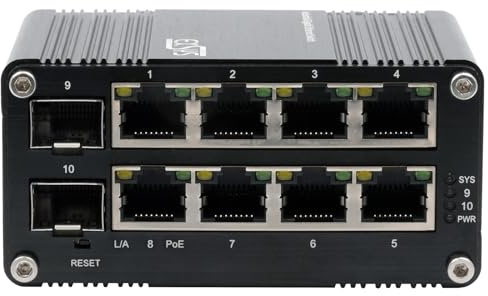 EXSYS EX-62035MPoE-SFP-8+2 Port Industrial Gigabit SFP PoE+ Mini Switch Web Managed