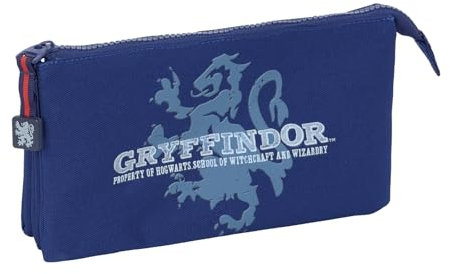 Harry Potter Captain Federmäppchen, für Kinder, ideal für Kinder im Schulalter, bequem und vielseitig, Qualität und Widerstandsfähigkeit, 22 x 3 x 12 cm, Marineblau, M, Casual